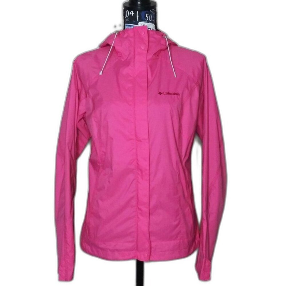 COLUMBIA Arcadia Omni-Shield Rain Jacket Waterproof Packable Lightweight Pink M